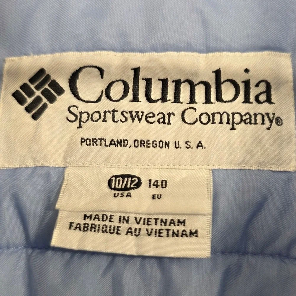 Columbia‎ Sportswear Blue Colorblock Winter Jacket Youth 10/12 Insulated Coat